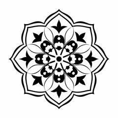 black and white flower