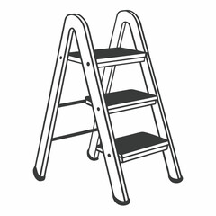 ladder on a white background