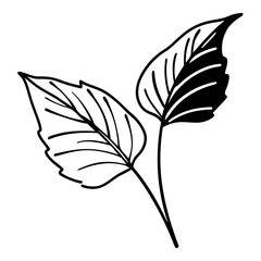 leaf silhouette vector