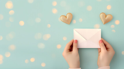 Obraz premium Romantic Heart-Themed Balloon and Paper Art for Valentine's Day,