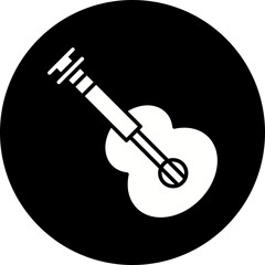 Guitar icon single vector illustration