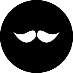 Moustache II icon single vector illustration