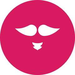 Beard and Moustache I icon single vector illustration
