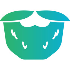 Moustache I icon single vector illustration