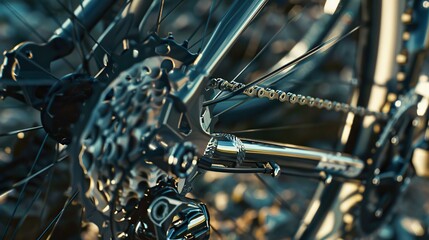 Close-up of a Bicycle's Rear Derailleur