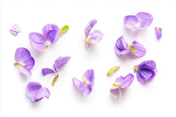 purple flower isolated on white background