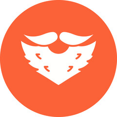 Beard and Moustache II icon single vector illustration