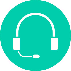 Headphones icon single vector illustration