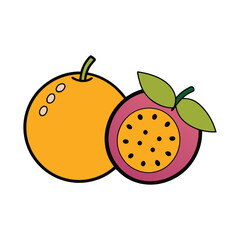 Naranjilla passion on a white background.