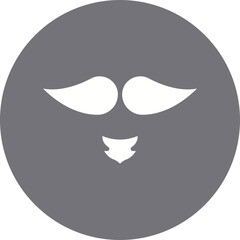 Beard and Moustache I icon single vector illustration