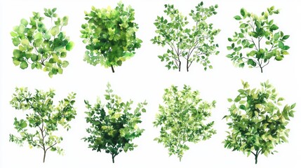 Obraz premium Green Tree Plants for Landscape Elevation and Background Environment Concept Design