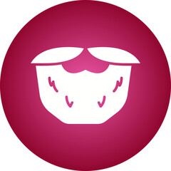 Moustache I icon single vector illustration