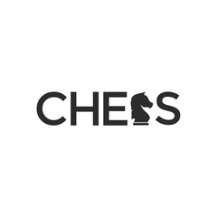 Chess text vector design