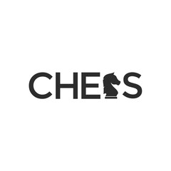 Chess text vector design