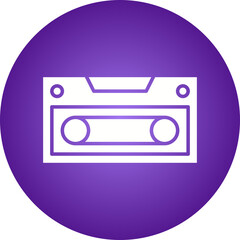 Casette icon single vector illustration