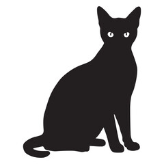 A cat silhouette vector illustration 