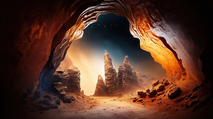 Stunning Desert Cave Landscape