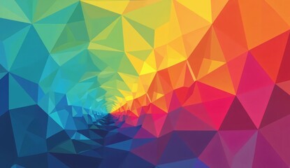 Obraz premium Abstract colorful geometric triangle wallpaper design