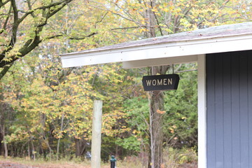 Reading the map in a state park in southern Minnesota	