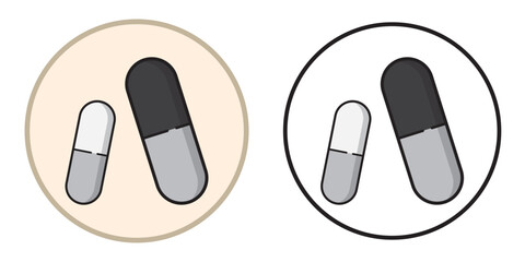 Pills icon vector set. Simple and editable pills icons Medicament and pharmaceutical symbol. EPS 10