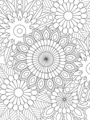 PrintFlowers Coloring Pages For Adules