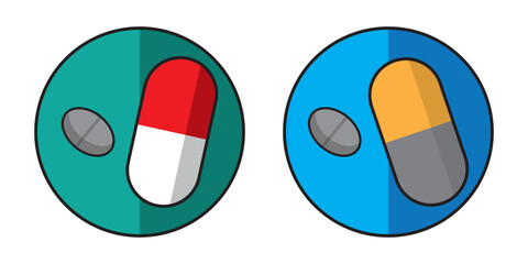 Pills icon vector set. Simple and editable pills icons Medicament and pharmaceutical symbol. EPS 10
