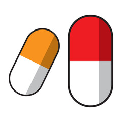 pill icon set. medicament and pharmaceutical symbol. medical design element