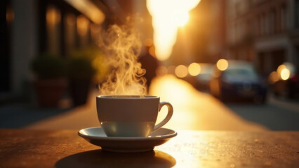 cup of coffee on the street