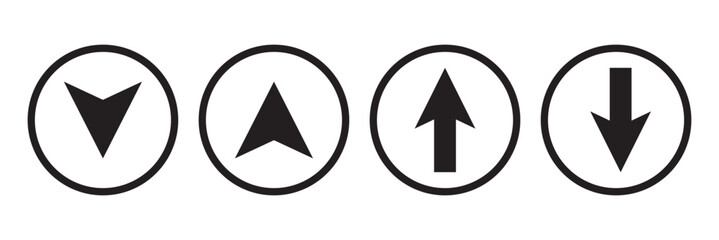 Arrow icon set cursor arrow up down and symbol icons. Modern simple solid arrows collection web design, mobile apps, interface minimal flat, solid line left right top bottom direction path way media