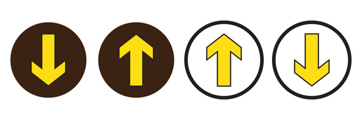 Arrow icon set cursor arrow up down and symbol icons. Modern simple solid arrows collection web design, mobile apps, interface minimal flat, solid line left right top bottom direction path way media