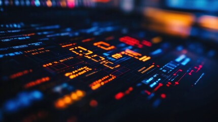 Obraz premium Futuristic Digital Interface: Abstract Technology Background