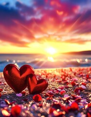 Fototapeta premium Valentine's Day scenery