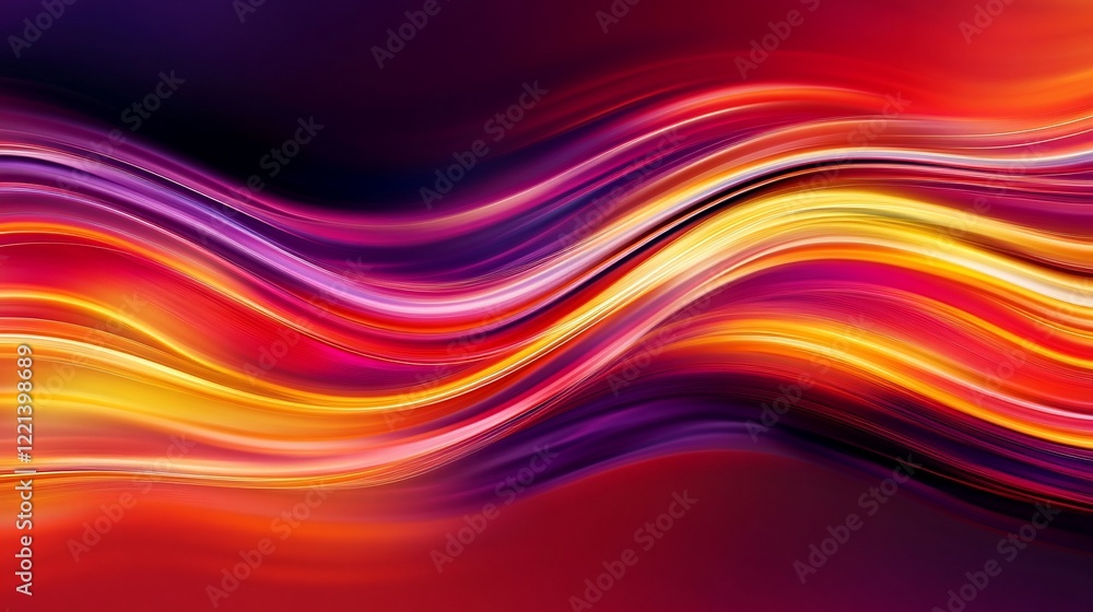 Poster abstract wavy lines background with vibrant colors creating a dynamic flowing pattern