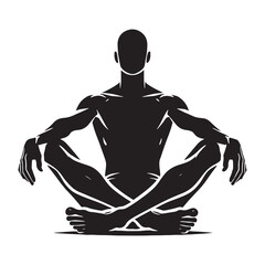 Elegant sitting person in silhouette design for creativity - sitting person silhouette - sitting person vector - sitting person illustration - sit silhouette - sitting vector
