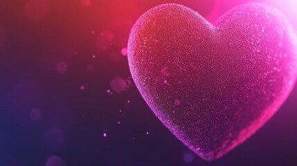 Fototapeta premium A heart-shaped object stands out against a softly blurred background, symbolizing love and affection.