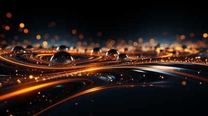 Abstract Digital Design with Glowing Spheres