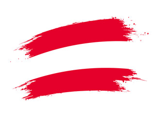 Austria flag png. Isolated grunge brush stroke flag of Austria illustration transparent png
