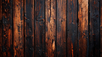 Dark burnt wooden planks with rustic texture and aged natural patterns in a vintage style.
