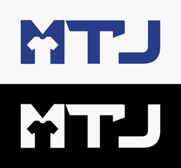 Creative MTJ clothing logo design. MTJ Logo Design, Inspiration for a Unique Identity. Modern Elegance and Creative Design. 