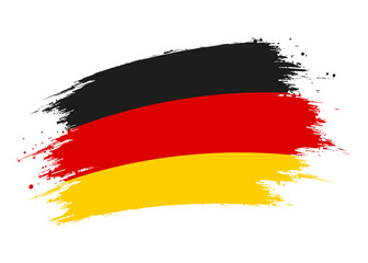 Germany flag png. Isolated grunge brush stroke flag of Germany illustration transparent png