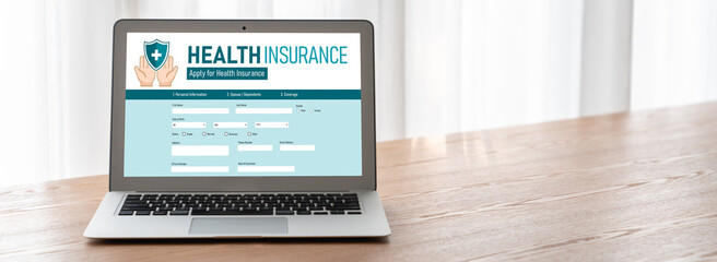 Health insurance web site modish registration system for easy form filling