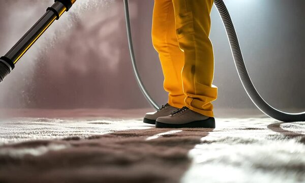  Steam Cleaner pf floor in Hotel Room