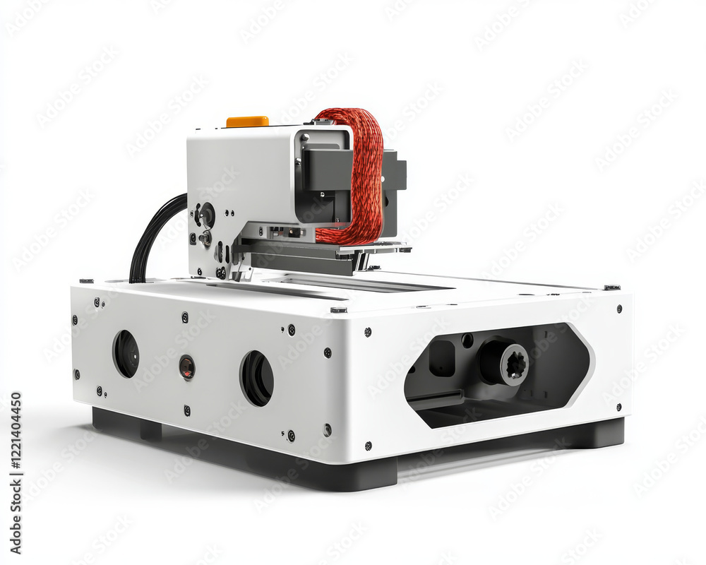 Poster compact multi purpose space tool designed for various applications, featuring sleek white exterior a