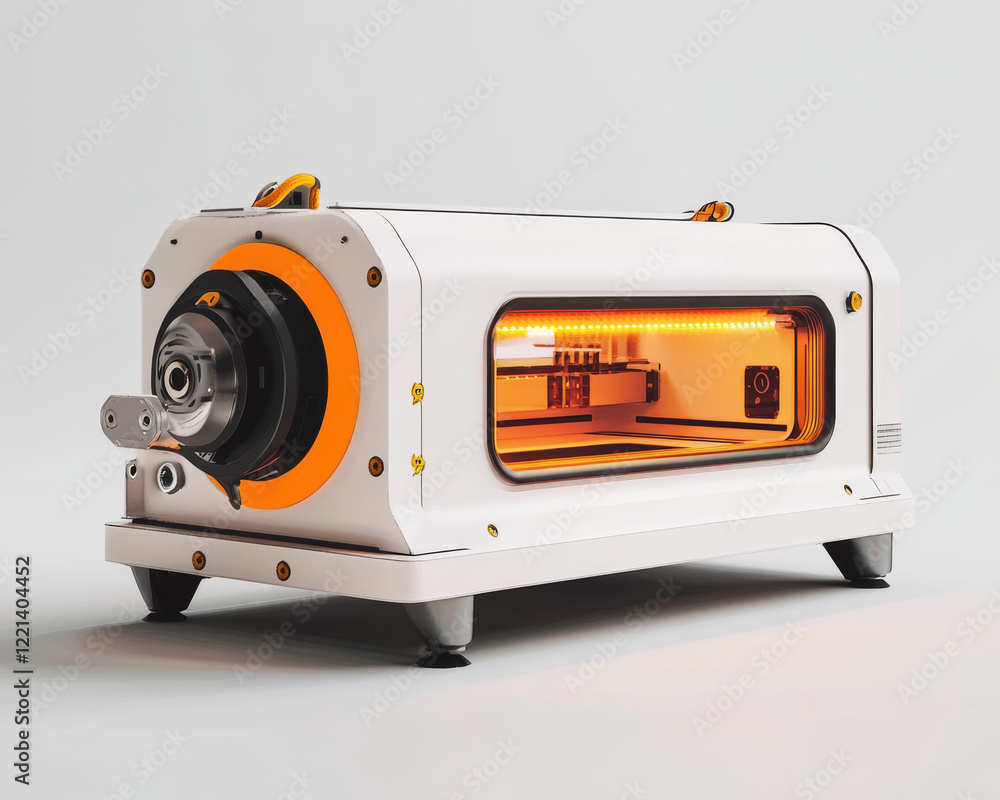 Poster compact multi purpose space tool with sleek design and glowing features, ideal for various applicati