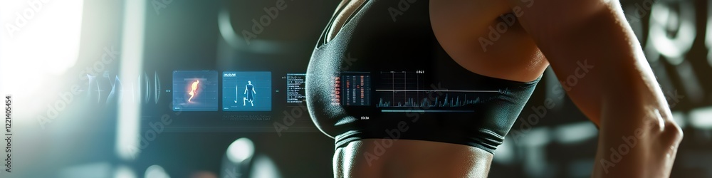 Poster a wearable body sensor system displaying athletic performance data during a high-intensity workout s
