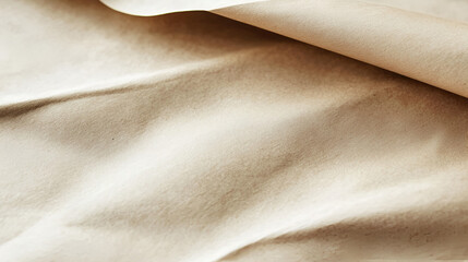 Textured beige paper background.  Soft folds and subtle light create a calming, minimalist aesthetic.