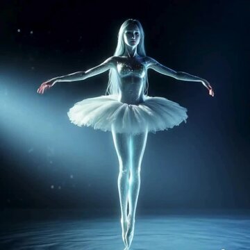 ballet dancer in blue dress