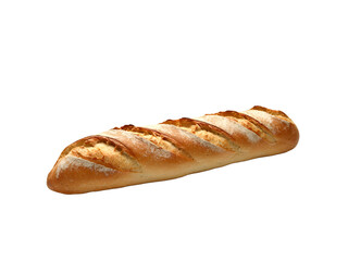 Freshly Baked Artisan Baguette Isolated on Clean Background, Perfect for Bakery and Bread Product Promotions