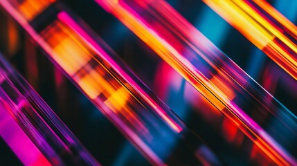 Abstract lines of vibrant color intersecting with each other creating a unique look