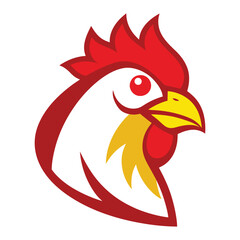 Chicken logo vector art illustration.